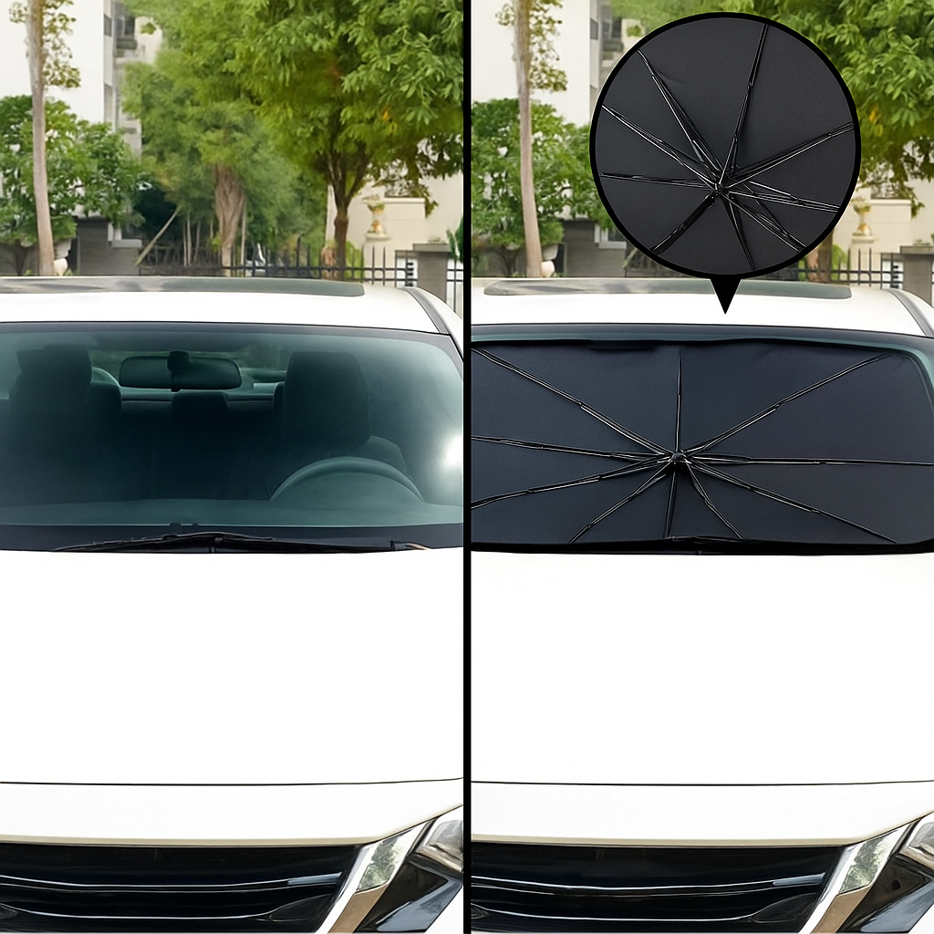 PARASOL PLEGABLE ANTI RAYOS UV PARA COCHE SombrAuto™