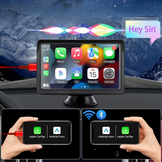 🥇 CarPro Max 7" Pantalla Universal con Carplay y Android auto