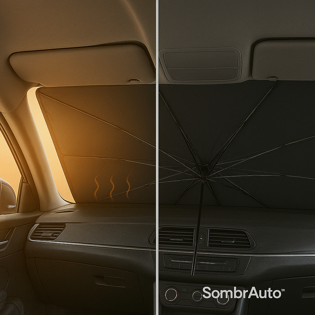 PARASOL PLEGABLE ANTI RAYOS UV PARA COCHE SombrAuto™