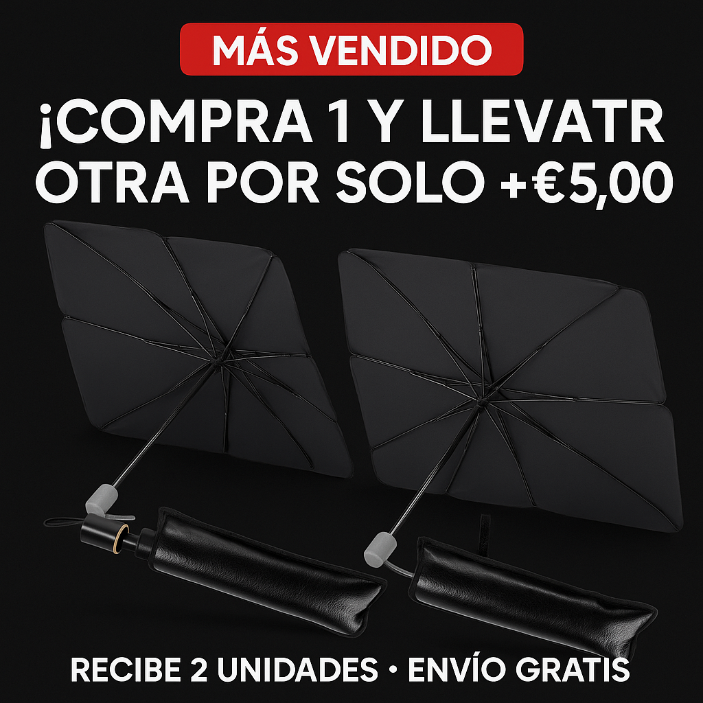 PARASOL PLEGABLE ANTI RAYOS UV PARA COCHE SombrAuto™