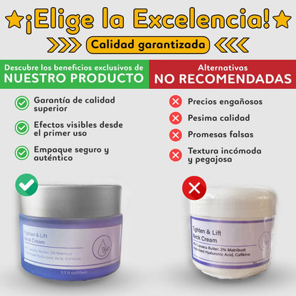 Elimina la flacidez del cuello y luce 10 años más joven | Crema Reafirmante GoPure® 2x1 💎